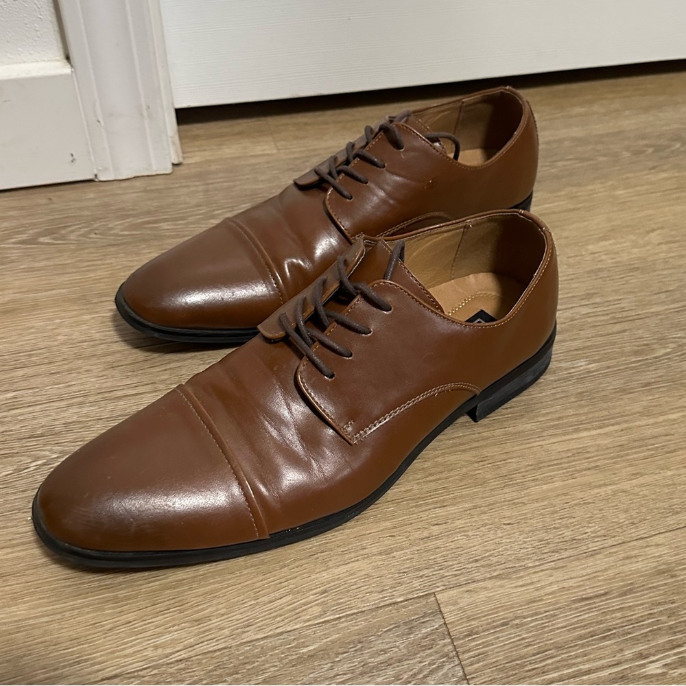 Express Brown Dress Shoes Mens Size 11 - Picture 3 of 9